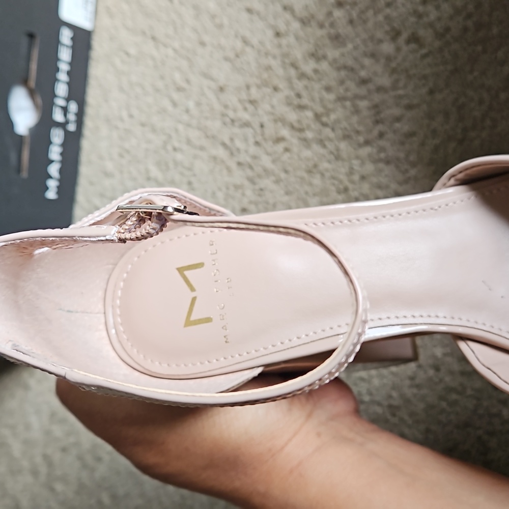 Della Ankle Strap Platform Sandal Light Pink Patient Leather - Picture 2 of 2